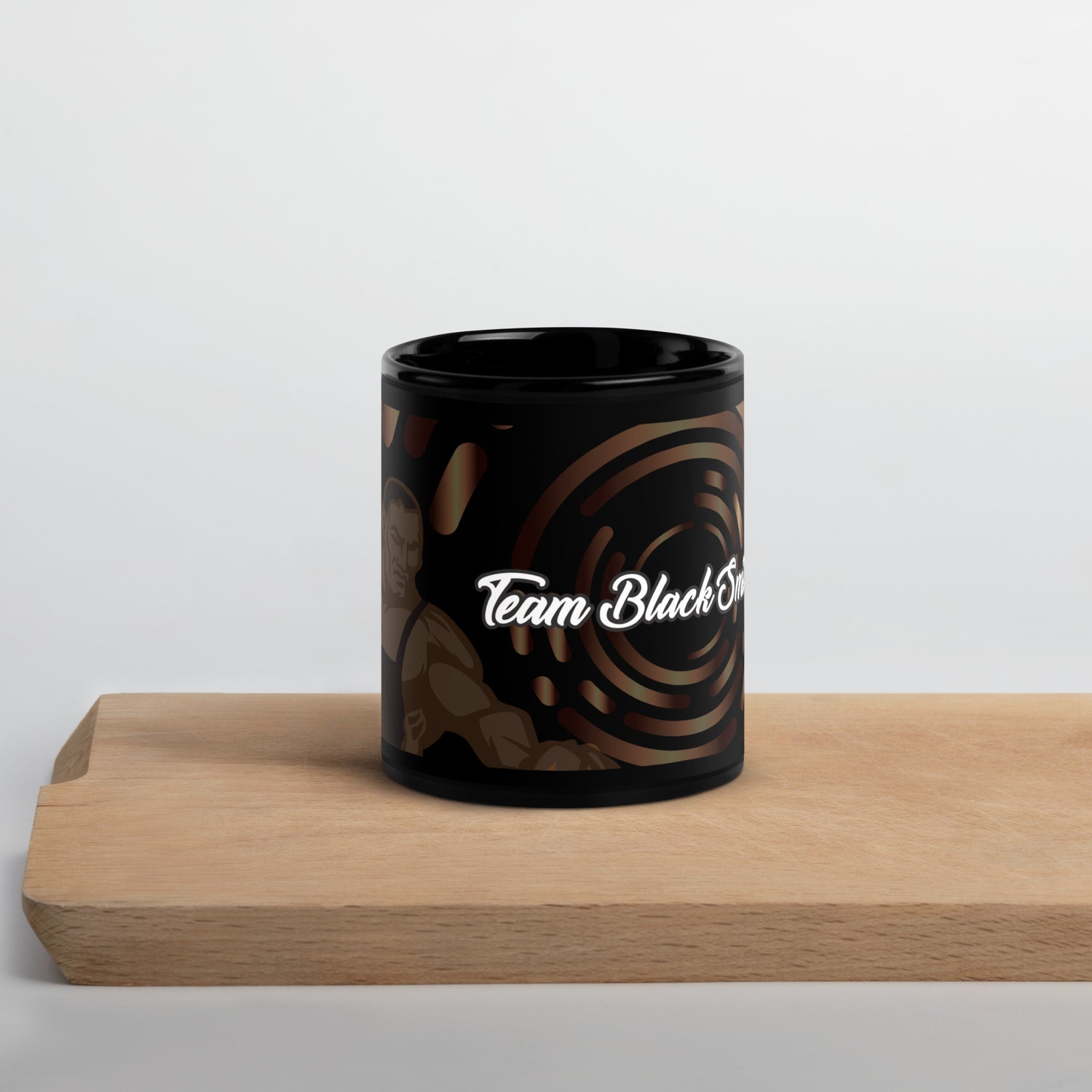 TBS Black glossy mug
