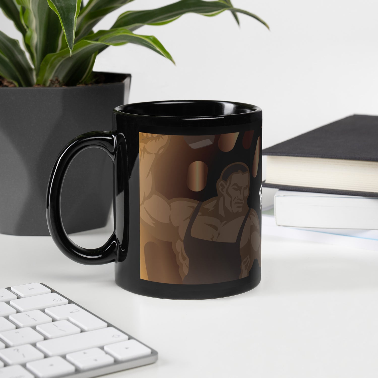 TBS Black glossy mug