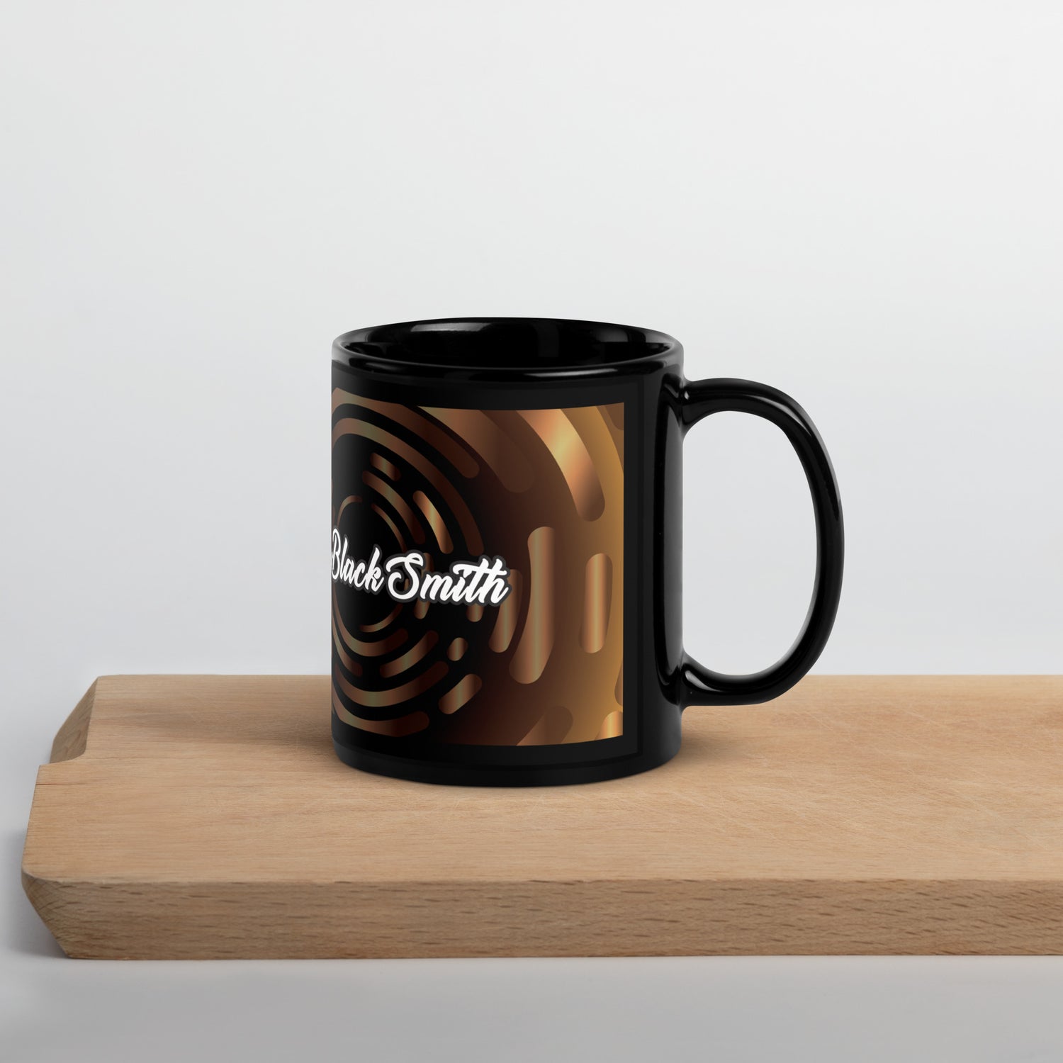TBS Black glossy mug